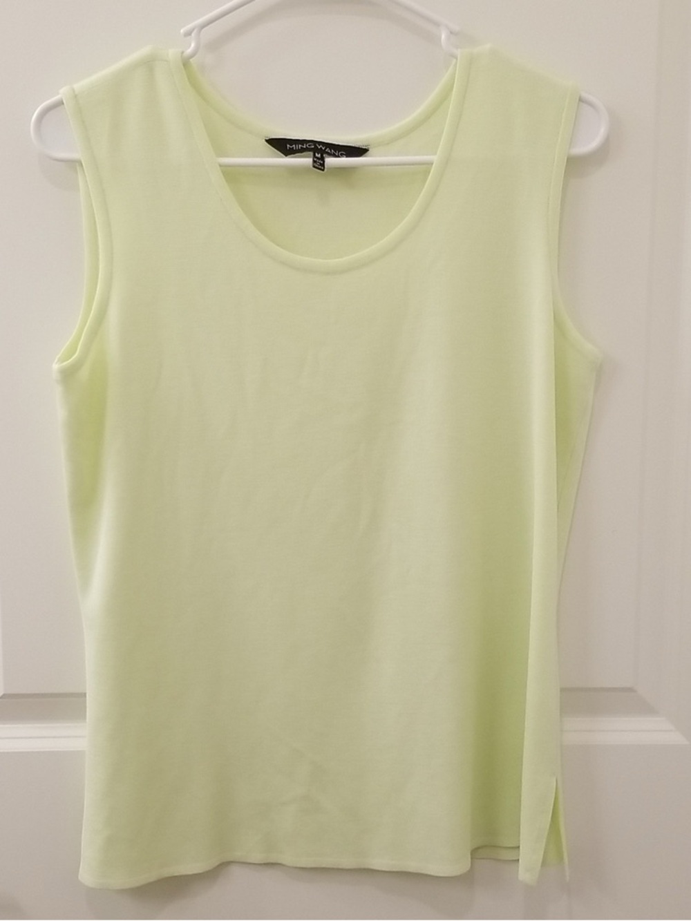 Ming Wang Women's Pale Lime Sleeveless Tank